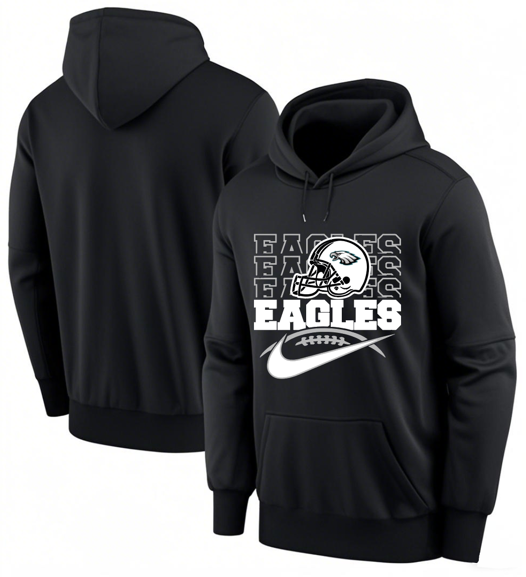 Men 2025 Philadelphia Eagles black hoodie style 19->philadelphia eagles->NFL Jersey
